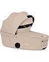 Cybex Passeggino 2 in 1 Coya con Navicella - Cozy Beige - Telaio Matt Black - dalla Nascita ai 4 anni Passeggini Leggeri