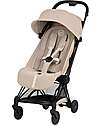 Cybex Passeggino 2 in 1 Coya con Navicella - Cozy Beige - Telaio Matt Black - dalla Nascita ai 4 anni Passeggini Leggeri