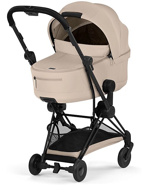 Cybex Passeggino 2 in 1 Coya con Navicella - Cozy Beige - Telaio Matt Black - dalla Nascita ai 4 anni Passeggini Leggeri