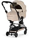 Cybex Passeggino 2 in 1 Coya con Navicella - Cozy Beige - Telaio Matt Black - dalla Nascita ai 4 anni Passeggini Leggeri