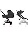Cybex Passeggino 2 in 1 Coya con Navicella - Sepia Black - Tela io Rosegold - dalla Nascita ai 4 anni Passeggini Leggeri