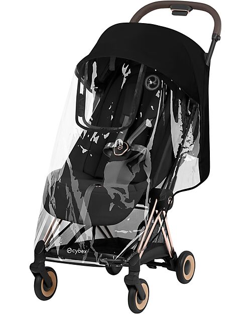 Cybex Passeggino 2 in 1 Coya con Navicella - Sepia Black - Tela io Rosegold - dalla Nascita ai 4 anni Passeggini Leggeri