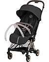 Cybex Passeggino 2 in 1 Coya con Navicella - Sepia Black - Tela io Rosegold - dalla Nascita ai 4 anni Passeggini Leggeri