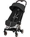 Cybex Passeggino 2 in 1 Coya con Navicella - Sepia Black - Tela io Rosegold - dalla Nascita ai 4 anni Passeggini Leggeri
