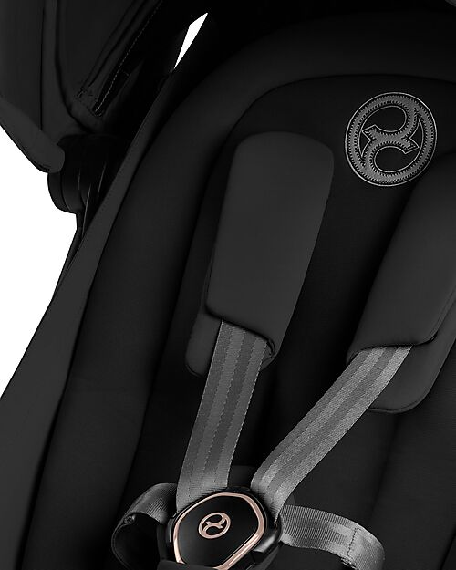 Cybex Passeggino 2 in 1 Coya con Navicella - Sepia Black - Tela io Rosegold - dalla Nascita ai 4 anni Passeggini Leggeri