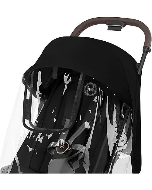 Cybex Passeggino 2 in 1 Coya con Navicella - Sepia Black - Tela io Rosegold - dalla Nascita ai 4 anni Passeggini Leggeri