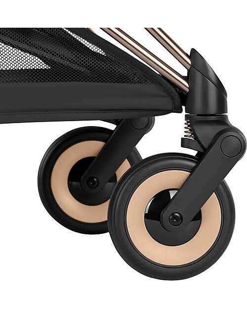 Cybex Passeggino 2 in 1 Coya con Navicella - Sepia Black - Tela io Rosegold - dalla Nascita ai 4 anni Passeggini Leggeri