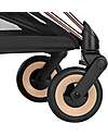 Cybex Passeggino 2 in 1 Coya con Navicella - Sepia Black - Tela io Rosegold - dalla Nascita ai 4 anni Passeggini Leggeri