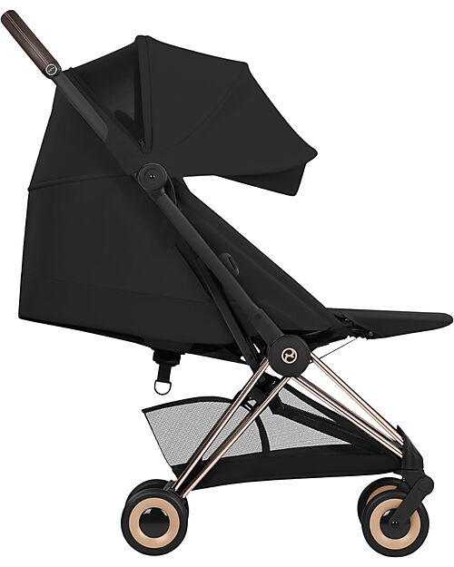 Cybex Passeggino 2 in 1 Coya con Navicella - Sepia Black - Tela io Rosegold - dalla Nascita ai 4 anni Passeggini Leggeri