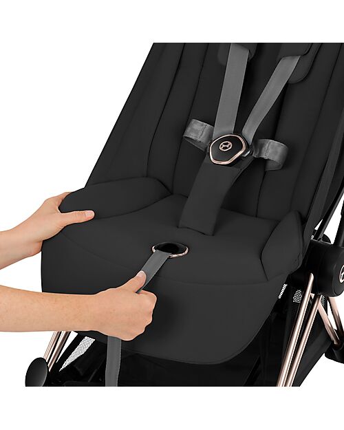 Cybex Passeggino 2 in 1 Coya con Navicella - Sepia Black - Tela io Rosegold - dalla Nascita ai 4 anni Passeggini Leggeri