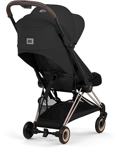 Cybex Passeggino 2 in 1 Coya con Navicella - Sepia Black - Tela io Rosegold - dalla Nascita ai 4 anni Passeggini Leggeri