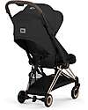 Cybex Passeggino 2 in 1 Coya con Navicella - Sepia Black - Tela io Rosegold - dalla Nascita ai 4 anni Passeggini Leggeri