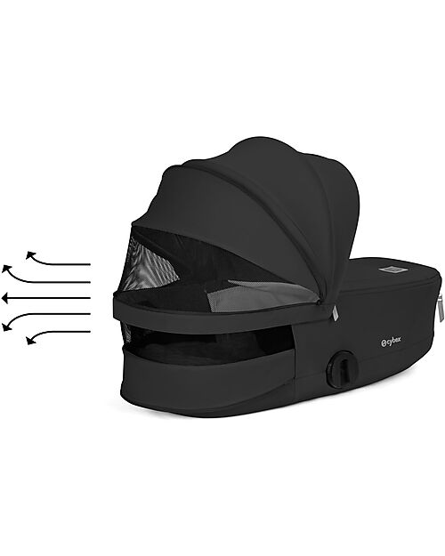 Cybex Passeggino 2 in 1 Coya con Navicella - Sepia Black - Tela io Rosegold - dalla Nascita ai 4 anni Passeggini Leggeri