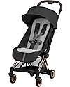 Cybex Passeggino 2 in 1 Coya con Navicella - Sepia Black - Tela io Rosegold - dalla Nascita ai 4 anni Passeggini Leggeri