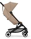 Cybex Passeggino Agis - Almond Beige - Telaio Nero - dai 6 mesi ai 4 anni - Compatibile con il Bagaglio a Mano Passeggini Leggeri