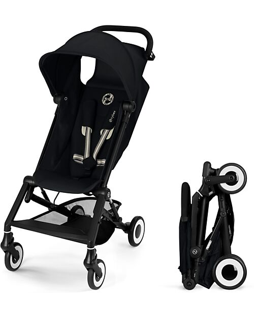 Cybex Passeggino Agis - Magic Black - Telaio Nero - dai 6 mesi ai 4 anni - Compatibile con il Bagaglio a Mano Passeggini Leggeri