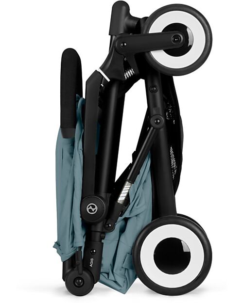 Cybex Passeggino Agis - Stormy Blue - Telaio Nero - dai 6 mesi ai 4 anni - Compatibile con il Bagaglio a Mano Passeggini Leggeri