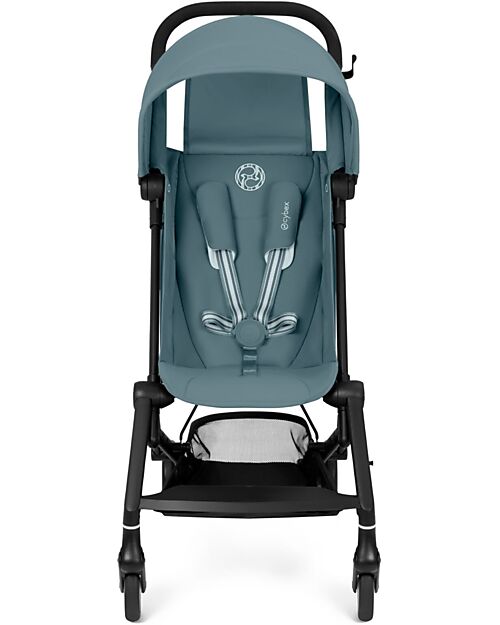 Cybex Passeggino Agis - Stormy Blue - Telaio Nero - dai 6 mesi ai 4 anni - Compatibile con il Bagaglio a Mano Passeggini Leggeri