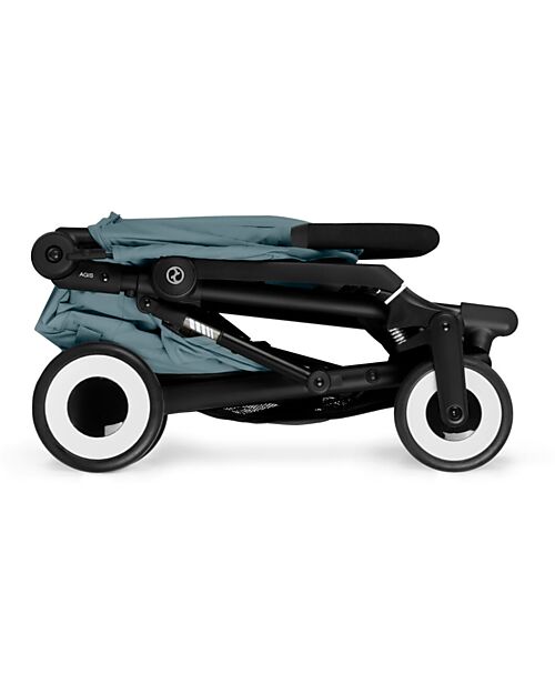 Cybex Passeggino Agis - Stormy Blue - Telaio Nero - dai 6 mesi ai 4 anni - Compatibile con il Bagaglio a Mano Passeggini Leggeri