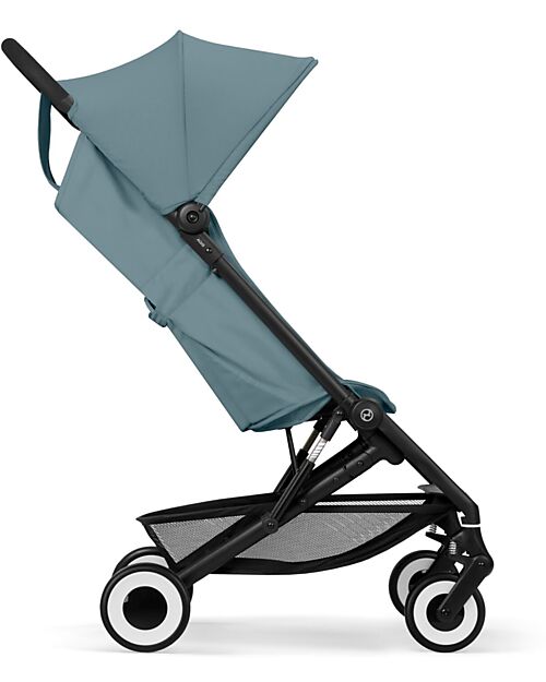 Cybex Passeggino Agis - Stormy Blue - Telaio Nero - dai 6 mesi ai 4 anni - Compatibile con il Bagaglio a Mano Passeggini Leggeri