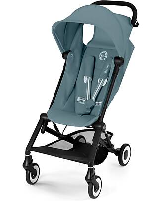 Cybex Passeggino Agis - Stormy Blue - Telaio Nero - dai 6 mesi ai 4 anni - Compatibile con il Bagaglio a Mano Passeggini Leggeri