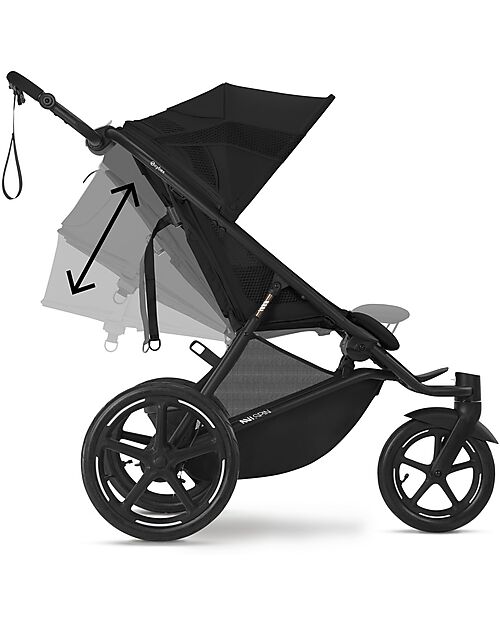 Cybex Passeggino Avi Spin - Moon Black - Tre Ruote All-Terrain Passeggini Classici
