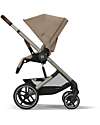 Cybex Passeggino Balios S Lux - Almond Beige - Telaio Tortora - dalla Nascita ai 4 anni Passeggini Classici