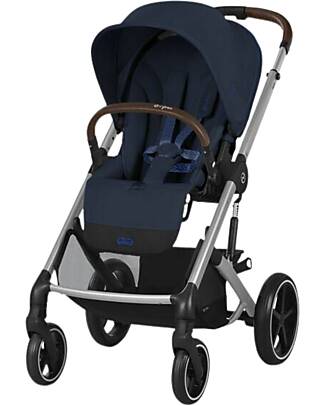 Cybex Passeggino Balios S Lux - Blue Navy - Telaio Argento - dalla Nascita ai 4 anni Passeggini Classici