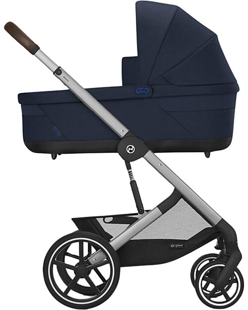 Cybex Passeggino Balios S Lux - Blue Navy - Telaio Argento - dalla Nascita ai 4 anni Passeggini Classici