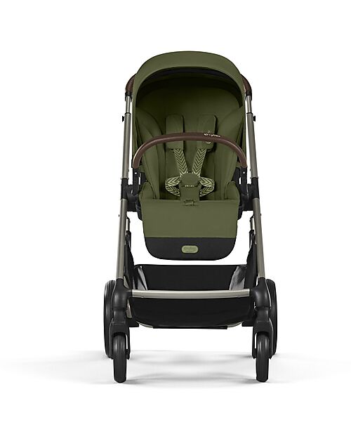 Cybex Passeggino Balios S Lux - Moss Green/Khaki - Telaio Tortora - dalla Nascita ai 4 anni Passeggini Classici