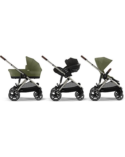 Cybex Passeggino Balios S Lux - Moss Green/Khaki - Telaio Tortora - dalla Nascita ai 4 anni Passeggini Classici