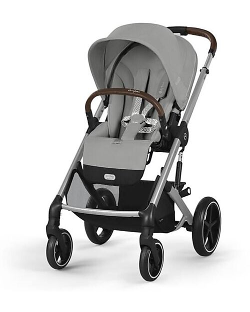 Cybex Passeggino Balios S Lux - Stone Grey - Telaio Argento - dalla Nascita ai 4 anni Passeggini Classici