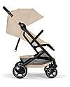 Cybex Passeggino Beezy - Almond Beige - Telaio Nero - Il più Compatto Passeggini Leggeri