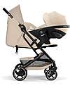 Cybex Passeggino Beezy - Almond Beige - Telaio Nero - Il più Compatto Passeggini Leggeri