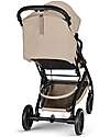 Cybex Passeggino Beezy - Almond Beige - Telaio Nero - Il più Compatto Passeggini Leggeri