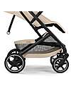 Cybex Passeggino Beezy - Almond Beige - Telaio Nero - Il più Compatto Passeggini Leggeri