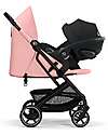 Cybex Passeggino Beezy - Candy Pink - Telaio Nero - Il più Compatto Passeggini Leggeri