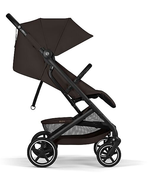 Cybex Passeggino Beezy - Chocolate Brown - Telaio Nero - Il più Compatto Passeggini Leggeri