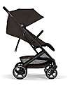 Cybex Passeggino Beezy - Chocolate Brown - Telaio Nero - Il più Compatto Passeggini Leggeri