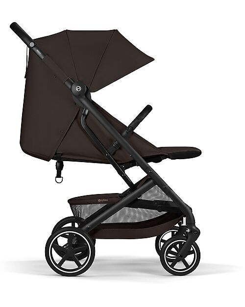 Cybex Passeggino Beezy - Chocolate Brown - Telaio Nero - Il più Compatto Passeggini Leggeri