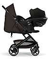 Cybex Passeggino Beezy - Chocolate Brown - Telaio Nero - Il più Compatto Passeggini Leggeri