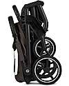 Cybex Passeggino Beezy - Chocolate Brown - Telaio Nero - Il più Compatto Passeggini Leggeri
