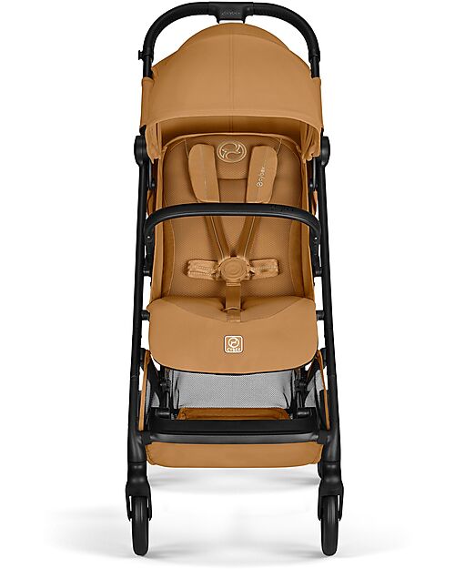 Cybex Passeggino Beezy - Cinnamon Yellow - Telaio Nero - Il più Compatto Passeggini Leggeri