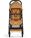 Cybex Passeggino Beezy - Cinnamon Yellow - Telaio Nero - Il più Compatto Passeggini Leggeri