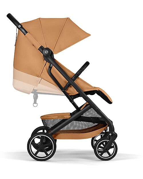 Cybex Passeggino Beezy - Cinnamon Yellow - Telaio Nero - Il più Compatto Passeggini Leggeri
