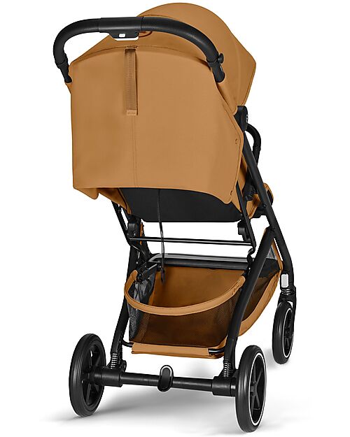Cybex Passeggino Beezy - Cinnamon Yellow - Telaio Nero - Il più Compatto Passeggini Leggeri