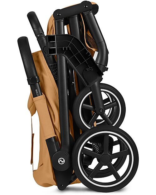 Cybex Passeggino Beezy - Cinnamon Yellow - Telaio Nero - Il più Compatto Passeggini Leggeri