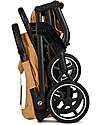 Cybex Passeggino Beezy - Cinnamon Yellow - Telaio Nero - Il più Compatto Passeggini Leggeri