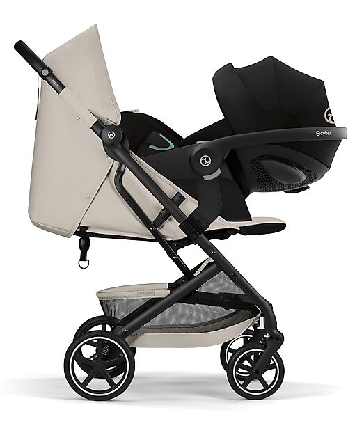 Cybex Passeggino Beezy - Dune Grey - Telaio Nero - Il più Compatto Passeggini Leggeri