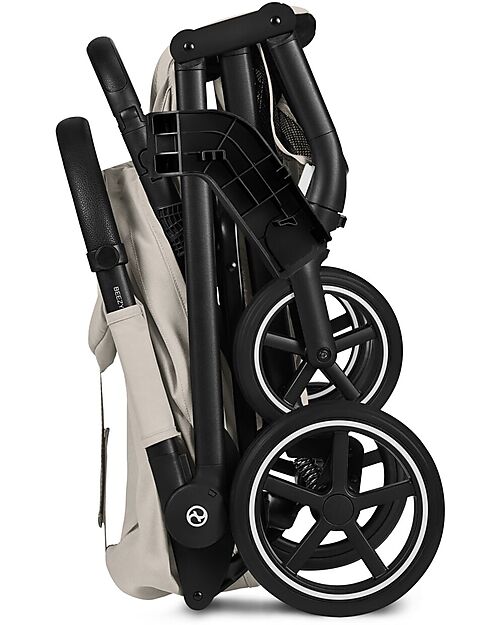 Cybex Passeggino Beezy - Dune Grey - Telaio Nero - Il più Compatto Passeggini Leggeri